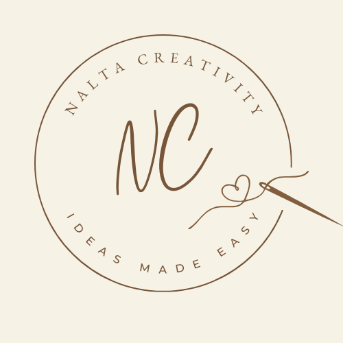 Logotype with the letteras N and C with a sewing needle
